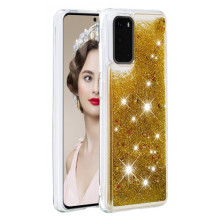 Mozgó csillámos telefontok Samsung Galaxy S20 készülékhez - ARANY
