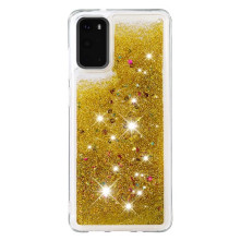 Mozgó csillámos telefontok Samsung Galaxy S20 készülékhez - ARANY