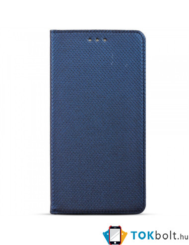 Xiaomi Redmi Note 9 mágneses szilikon keretes könyvtok - GL - KÉK
