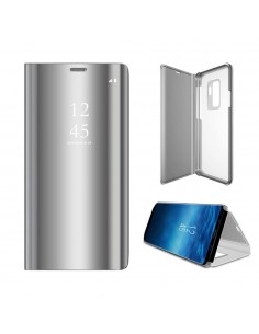 Flip telefontok átlátszó előlappal Samsung Galaxy A31 / A51 készülékhez - EZÜST