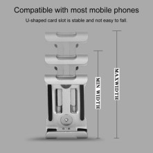 Univerzális kormányra rögzíthető masszív aluminium telefontartó 3.5-6.5 inch széles készülékekhez - FEKETE