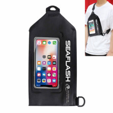 SEAFLASH vállra akasztható vízhatlan telefon tartó, táska - 31 x 16 x 7 cm - FEKETE