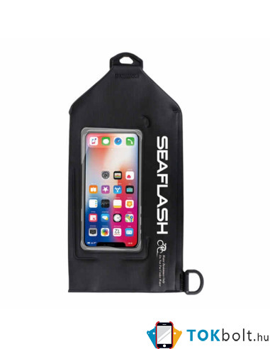 SEAFLASH vállra akasztható vízhatlan telefon tartó, táska - 31 x 16 x 7 cm - FEKETE