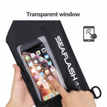SEAFLASH vállra akasztható vízhatlan telefon tartó, táska - 31 x 16 x 7 cm - FEKETE