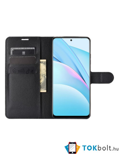 Oldalra nyíló tok Xiaomi Mi 10T Lite 5G/Redmi Note 9 Pro 5G/Mi 10i 5G telefonhoz - FEKETE