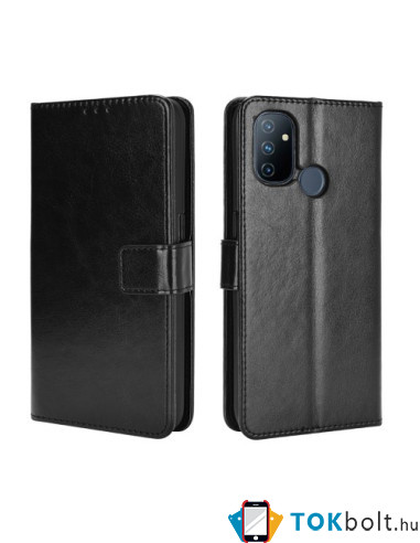 Oldalra nyíló tok OnePlus Nord N100 telefonhoz - FEKETE
