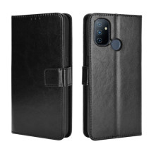 Oldalra nyíló tok OnePlus Nord N100 telefonhoz - FEKETE