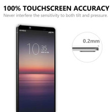 Kijelzővédő karcálló edzett üveg Sony Xperia 1 II típusú készülékhez - 1 db