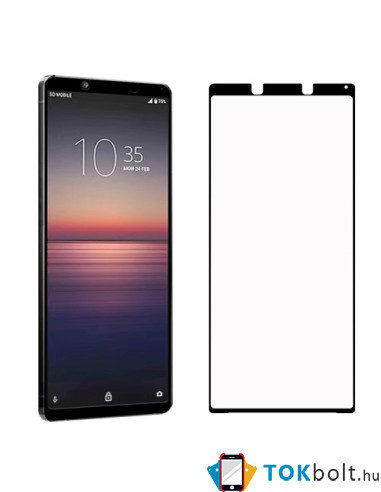 Kijelzővédő karcálló edzett üveg Sony Xperia 1 II típusú készülékhez - 1 db
