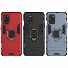 Kemény műanyag és rugalmas TPU hibrid tok Oneplus 8T telefonhoz - FEKETE