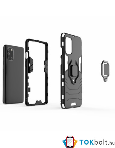 Kemény műanyag és rugalmas TPU hibrid tok Oneplus 8T telefonhoz - FEKETE