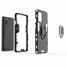 Kemény műanyag és rugalmas TPU hibrid tok Oneplus 8T telefonhoz - FEKETE
