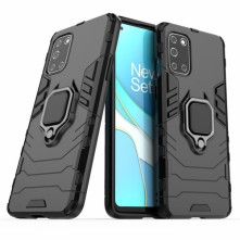 Kemény műanyag és rugalmas TPU hibrid tok Oneplus 8T telefonhoz - FEKETE