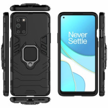 Kemény műanyag és rugalmas TPU hibrid tok Oneplus 8T telefonhoz - FEKETE