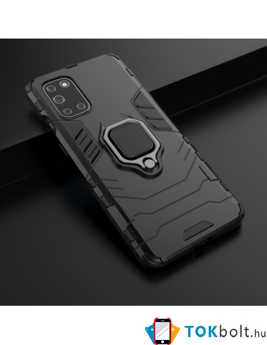 Kemény műanyag és rugalmas TPU hibrid tok Oneplus 8T telefonhoz - FEKETE