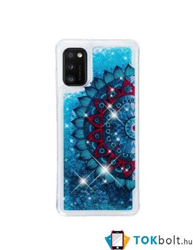 Mozgó csillámos telefontok Samsung Galaxy A41 készülékhez - MANDALA VIRÁG
