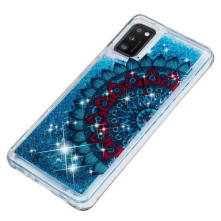 Mozgó csillámos telefontok Samsung Galaxy A41 készülékhez - MANDALA VIRÁG