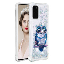 Mozgó csillámos telefontok Samsung Galaxy S20 készülékhez - BAGOLY MINTÁS