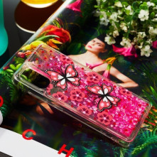 Mozgó csillámos telefontok Samsung Galaxy A41 készülékhez - PILLANGÓ