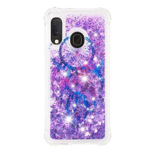 Mozgó csillámos telefontok Samsung Galaxy A20e készülékhez - LILA ÁLOMFOGÓ
