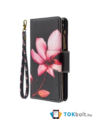 Oldalra nyíló tok cipzáras rekesszel Huawei P30 Lite / P30 Lite New Edition - LILIOM