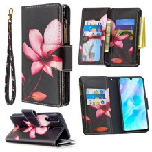 Oldalra nyíló tok cipzáras rekesszel Huawei P30 Lite / P30 Lite New Edition - LILIOM