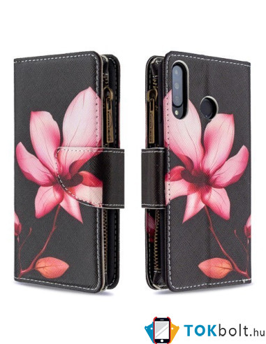 Oldalra nyíló tok cipzáras rekesszel Huawei P30 Lite / P30 Lite New Edition - LILIOM