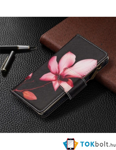Oldalra nyíló tok cipzáras rekesszel Huawei P30 Lite / P30 Lite New Edition - LILIOM