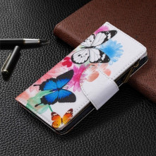 Oldalra nyíló tok cipzáras rekesszel Huawei P30 Lite / P30 Lite New Edition - PILLANGÓK