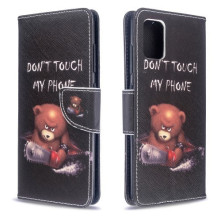 Oldalra nyíló tok Samsung Galaxy A51 telefonhoz - ŐRÜLT MEDVE