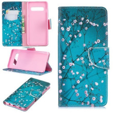 Oldalra nyíló tok Samsung Galaxy S10 Plus telefonhoz - TAVASZI VIRÁGOS