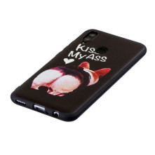 Mintás rugalmas TPU tok Huawei P Smart (2019) / Honor 10 Lite készülékhez - KISS MY ASS