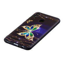 Mintás rugalmas TPU tok Huawei P Smart (2019) / Honor 10 Lite készülékhez - GYÖNYÖRŰ PILLANGÓS