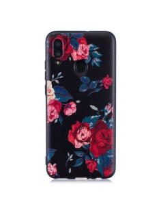 Mintás rugalmas TPU tok Huawei P Smart (2019) / Honor 10 Lite készülékhez - RÓZSÁK