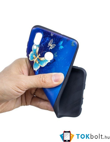 Mintás rugalmas TPU tok Huawei P Smart (2019) / Honor 10 Lite készülékhez - PILLANGÓS