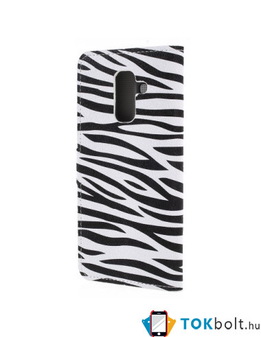 Mintás notesz tok Samsung Galaxy A6 (2018) telefonhoz - ZEBRA MINTÁS