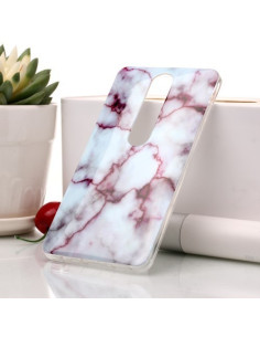 Márvány mintás rugalmas tok Nokia 6.1 / Nokia 6 (2018) készülékhez - LILA