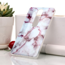Márvány mintás rugalmas tok Nokia 6.1 / Nokia 6 (2018) készülékhez - LILA