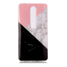 Márvány mintás rugalmas tok Nokia 6.1 / Nokia 6 (2018) készülékhez - PINK-SZÜRKE-FEKETE