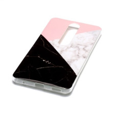Márvány mintás rugalmas tok Nokia 6.1 / Nokia 6 (2018) készülékhez - PINK-SZÜRKE-FEKETE
