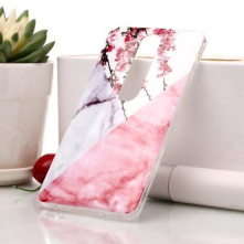 Márvány mintás rugalmas tok Nokia 6.1 / Nokia 6 (2018) készülékhez - VIRÁGOS