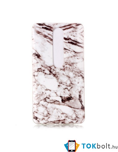Márvány mintás rugalmas tok Nokia 6.1 / Nokia 6 (2018) készülékhez - FEHÉR