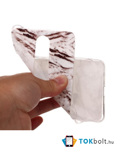 Márvány mintás rugalmas tok Nokia 6.1 / Nokia 6 (2018) készülékhez - FEHÉR