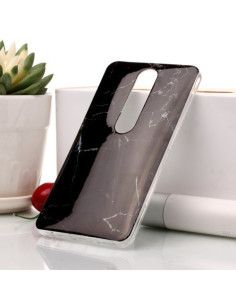 Márvány mintás rugalmas tok Nokia 6.1 / Nokia 6 (2018) készülékhez - FEKETE