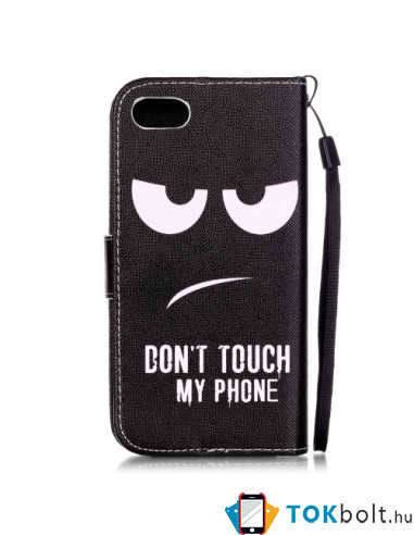 Notesz tok iPhone 8 / 7 telefonhoz - DO NOT TOUCH MY PHONE