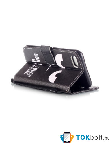 Notesz tok iPhone 8 / 7 telefonhoz - DO NOT TOUCH MY PHONE