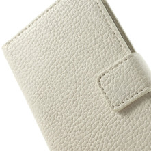 Oldalra nyíló mágneszáras notesz telefontok Samsung Galaxy S5 mini telefonhoz - fehér