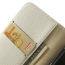 Oldalra nyíló mágneszáras notesz telefontok Samsung Galaxy S5 mini telefonhoz - fehér