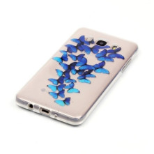 Hajlékony TPU tok Samsung Galaxy J7 (2016) telefonhoz - KÉK PILLANGÓK
