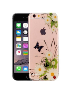 Rugalmas tok Apple iPhone 6 / 6S telefonhoz - PILLANGÓK VIRÁGOK
